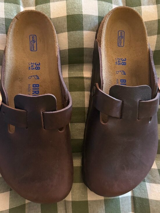 Birkenstock Shoes - New Oiled Brown Leather Birkenstock Boston Clog - Size 38
